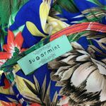 Sugarmint Size Medium Sleeveless Floral Romper Blue Photo 7