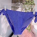 Purple Lace Ruffle Tie Side Bikini Bottoms Photo 0