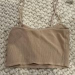 Uniquities Tan  Mini Crop Top Tank Photo 0
