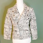 Capulet NEW with tags Metallic Tribal Print Moto Jacket Medium, MSRP $249 Photo 4