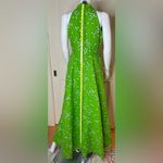 Vintage 70’s Lanz Original Maxi Dress, Kelly Green & White, Vintage Sz 13 Photo 9