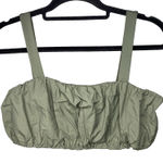 Daily Drills Bubble Bra Crop Tank Top Women's Small Green Athletic Nylon Photo 0