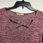 Pink Milly Cross Collar Sweater Pink Cute Size Small Marbled Soft Stretch Winter Photo 4