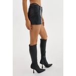 LAMARQUE Liana Leather Skirt in Black Medium Womens Skort Shorts Photo 13