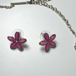 Kendra Scott  Kyla Necklace Earrings Set Gold Pink Mother of Pearl Flower Photo 2