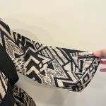 Guess NWT  Jet Black Multi Tribal Print Waterfall Silky Shawl Cardigan Medium Photo 5