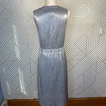 Anthropologie  Dolan Metallic Knit Dress Sleeveless Ribbed‎ Silver Size Small Photo 6