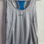 NWOT ZOOT RUN Silver Stand Heather & Pacific Singlet Tank Top Gray Size XS Photo 0