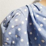 Vintage 80s Ultra Dress Polka Dots Blouse Elegant Top Blazer Baby Blue Pastel 14 Photo 6