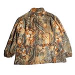 Vtg Y2K Erin London Beige Abstract Animal Print Clear Sequin Zip Up Jacket P XL Brown Size undefined Photo 1