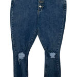 We Wore What Women's 26 Danielle Vintage Straight High Rise Jeans Distressed New Blue Photo 0