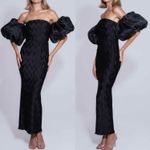 L'IDEE Du Cap Midi Black Dress Size US 6 Medium Photo 7