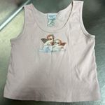 Mighty fine  Pink Ribbed Cherub Crop Tank Top - Size Large - VGUC Photo 2