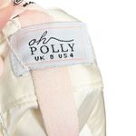 Oh Polly NWT Mini Skirt Women’s 4 Ivory Satin Ruched Bodycon Tassel Belt Party Photo 8