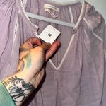 Urban Outfitters NWT UO Wild Horses Tassel Blouse In Lilac Photo 3