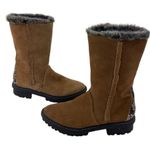 Sam Edelman * Tilden Boots Womens Size 5.5 Brown Suede Mid Calf Faux Fur Lining Photo 7