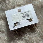 BaubleBar  Sugarfix Earrings Gold Pearl Double Hoop Studs Photo 1