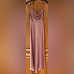 Free People  Intimately Smoke & Mirrors Drape Maxi Mauve Satin Slip Dress Size XS Photo 12