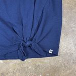 Lucky Brand Women’s XL Navy Blue Graphic Tie-Front Crop T-Shirt Photo 2