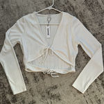 Garage Long Sleeve Tie Front Top Photo 0