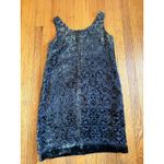 Rickie Freeman for Teri Jon Dress Womens 12 Black Burnout Velvet Damask Sheath Photo 4