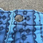 Vintage blue medallion stripe printed pleated front bareback high waist shorts Size 29 Photo 2