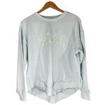 Nash Light Blue Oversized Sweatshirt WOMENS SIZE SMALL/MEDIUM Raw Hem Photo 0