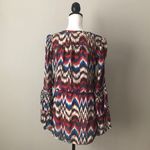 Parker | Multicolored 100% Silk Long Sleeve Mini Dress Sz XS Photo 5