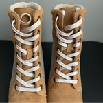 Serra  Hiking Boots Womens 8 Wedge Booties Multicolor Suede Lace Up Round Toe Photo 5