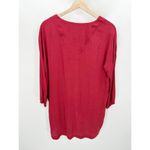 Madewell  Red V-Neck Long Sleeve High Low Shift Dress Women's Size Small S Photo 1