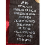 NWT Le Bos Jacket Blazer Short Red Peplum 3/4 Sleeve Womens Size 14W Holiday Photo 14