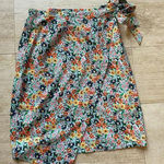 Evy's Tree‎ Wrap Skirt Renata Spring Meadow Floral Front Tie Knot Womens Size XL Photo 0