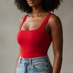 Live in the Moment Classic Red Bodysuit Photo 0