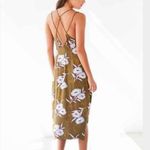 Urban Outfitters Silence + Noise Gemini Khaki Crepe Midi Dress Photo 3