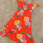 Old Navy Vibrant Orange Dress with Floral Detail Photo 0
