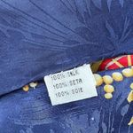 Stunning Silk Grand Uniform Style‎ Scarf hand rolled edges Blue Photo 6