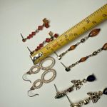 Rhinestone Dangle Drop Pierced Earrings Lot Of 4 Mix Some Bead Beaded Photo 5