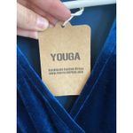 YOUGA Blue Velvet Velour Vneck Faux Wrap Top Handmade Custom Dress *Measurements Size undefined Photo 4