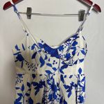 Hutch Anthropologie  Sleeveless Sweetheart Romper in Mykonos blue white floral 6 Photo 7