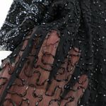 Vtg Black Silk Beaded Evening Dress Art Deco Formal Event‎ Holiday Plus Size 2X Photo 6