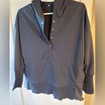 Women’s hooded oversized sweater Blue Size 2X Photo 0