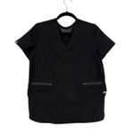 FIGS Women's Black Scrubs Shop V-Neck Medical Nurse Work Short Sleeve Small Photo 0