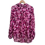 Diane Von Furstenberg  Tiny Pull Lorelei Two Sheer Silk Button Blouse Size 10 Photo 3