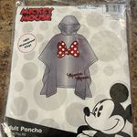 Disney  Mickey Mouse Adult Vinyl‎ Shear Rain Poncho Jerry Leigh NEW In Package Photo 0