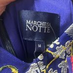 Marchesa Notte Asymmetric Floral Embroidered Gown Dress Hi Photo 9