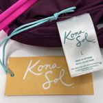 Kona Sol Women’s Burgundy Pink Colorblock Bandeau Bikini Swim Top Size Large NWT Photo 11