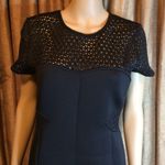 Allen B. Body Con LBD w/Laser Cut Neoprene Fabric Black Size M Photo 3