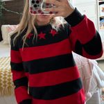 Givenchy Red And Black Stars And Stripes Crew Neck  Photo 1