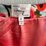 Milly  of New York Wool Boucle Knit Pencil Skirt in Pink Gold Buttons Size 2 Photo 3