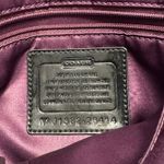 Coach Vintage Jacquard Logo Black Shoulder Bag Purse Purple Interior Authentic Photo 5